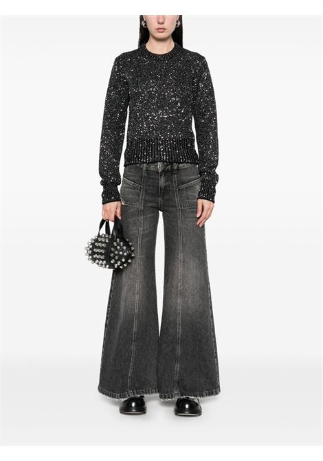 Black sequinned sweater Golden goose - women GOLDEN GOOSE | GWP01165P00182390100